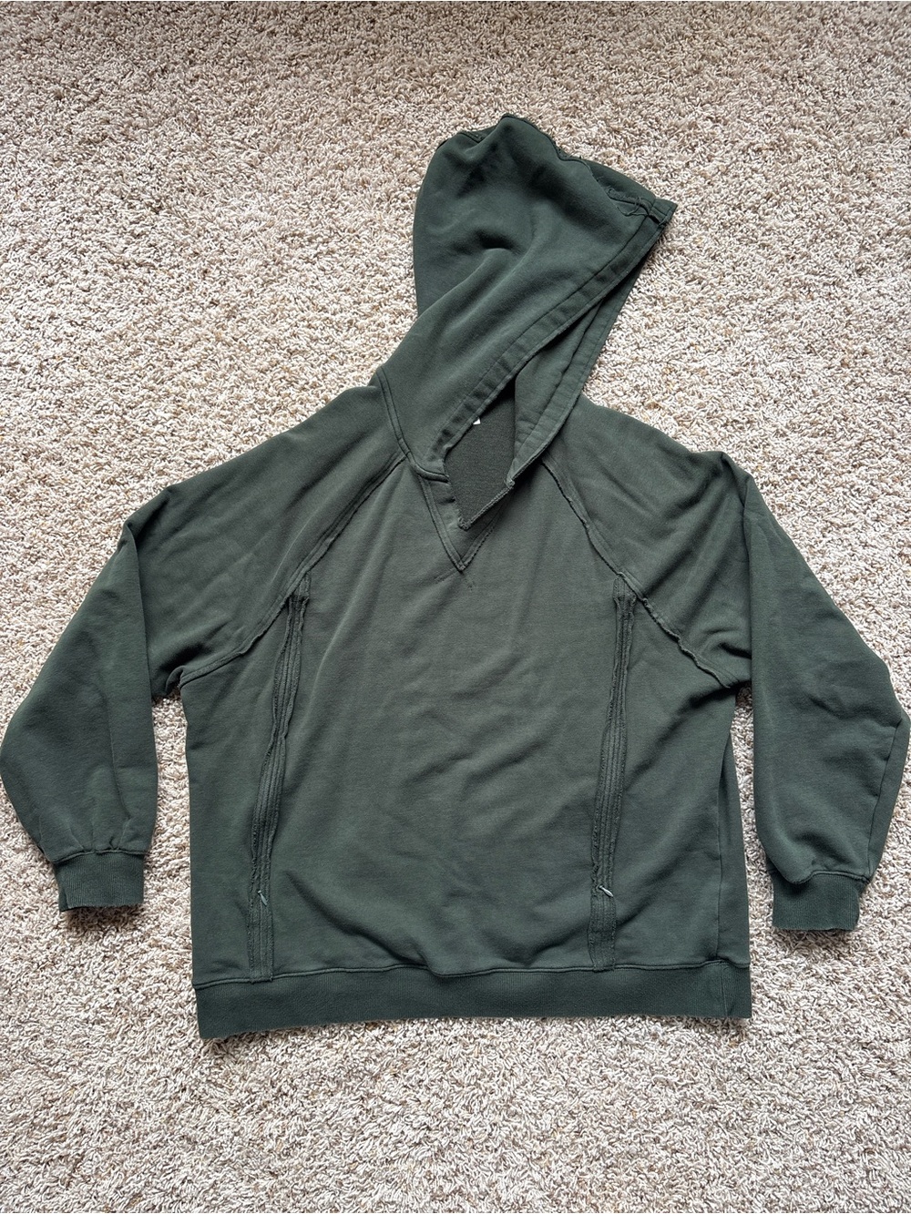 Movemama Big Hug Vertical Zip Breastfeeding Hoodie Green Sz XL